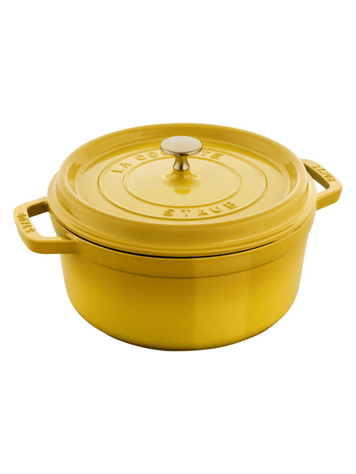 Cocottes rondes Staub jaune citron